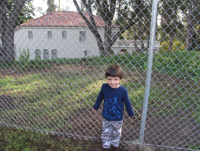 my baby in front of the Rispin 